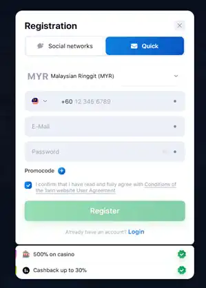 1win online registration